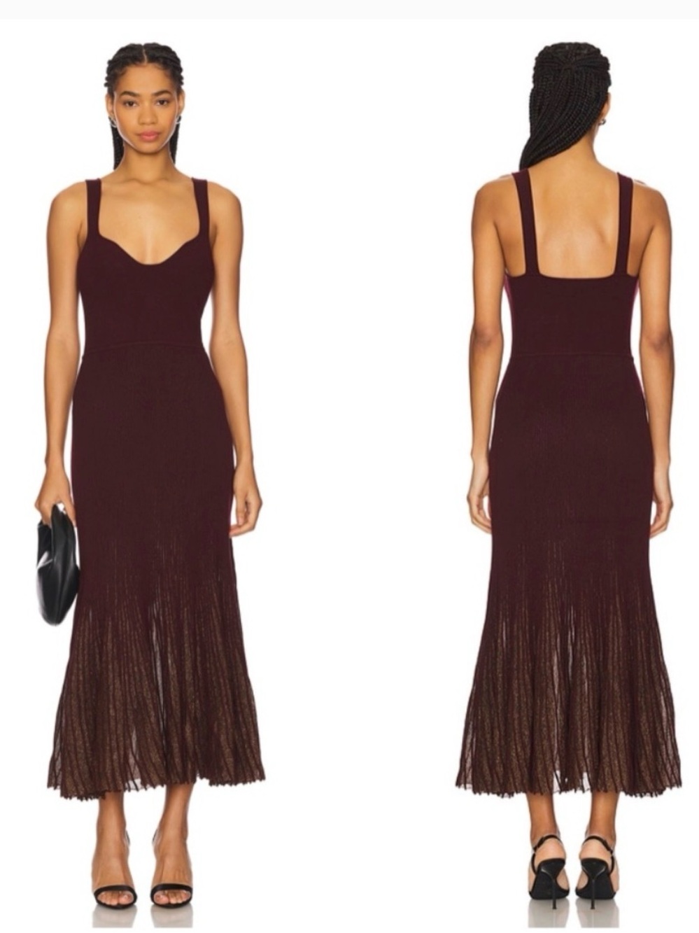 Ulla Johnson Sleeveless Midi Dress in Deep Wine